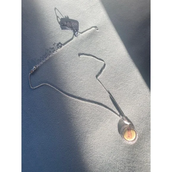 Milor Silver Dog Pendant Necklace - Picture 5 of 5